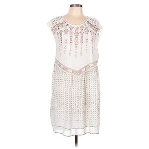 One September White Casual Dress Tunic Size L
